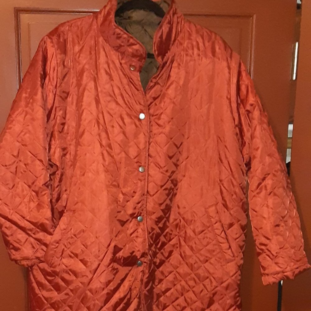 Unisex Rust and Brown Reversible Jacket
